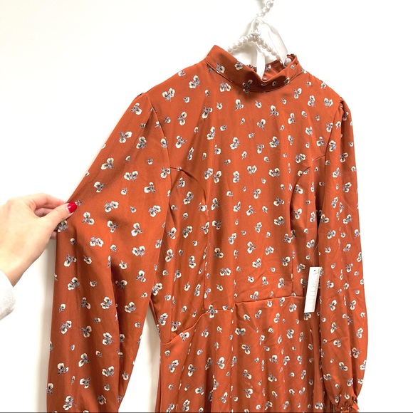 NWT Abound Mock Neck Printed Dress - Picture 3 of 8